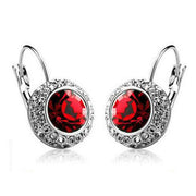 Korean Earrings Semicircular Earrings Crystal Earrings - Moon River