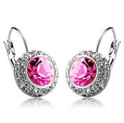 Korean Earrings Semicircular Earrings Crystal Earrings - Moon River