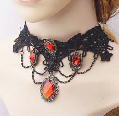 Lace necklace all-match necklace