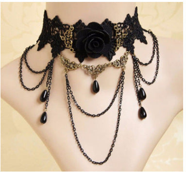 Lace necklace all-match necklace