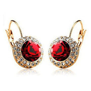 Korean Earrings Semicircular Earrings Crystal Earrings - Moon River